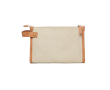 Elegant recycled toiletry bag with logo colour beige