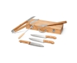 6-piece grill set, bamboo & stainless steel, in a case colour natural