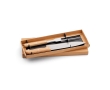 2-piece grill set made of bamboo and stainless steel colour natural
