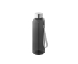RPET bottle with translucent finish and steel lid, 600 ml colour black