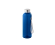 RPET bottle with translucent finish and steel lid, 600 ml colour blue