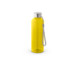 RPET bottle with translucent finish and steel lid, 600 ml colour yellow