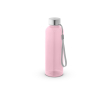 RPET bottle with translucent finish and steel lid, 600 ml colour light pink