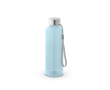 RPET bottle with translucent finish and steel lid, 600 ml colour cyan blue