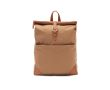 Recycled polyester laptop backpack with buckle closure colour light brown