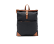 Recycled polyester laptop backpack with buckle closure colour dark grey