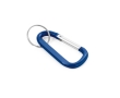 Aluminium keyring in carabiner shape, Aluclip colour blue