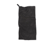 Branded high-absorption microfibre towel, 40 × 80 cm colour black