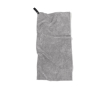 Branded high-absorption microfibre towel, 40 × 80 cm colour grey