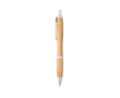 Bamboo ballpoint pen, metal details, natural tone colour natural