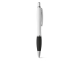 Ballpoint pen white barrel rubber grip colour black