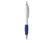 Ballpoint pen white barrel rubber grip colour blue