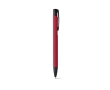 Metal ballpoint pen with coloured body and black ink colour red