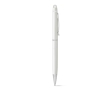 Ballpoint metal touch pen with blue ink in a case colour white