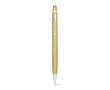 Ballpoint metal touch pen with blue ink in a case colour gold