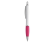 Budget pen for promoting your brand, black ink colour fuchsia