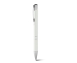 Metal ballpoint pen in many colours with black ink colour white