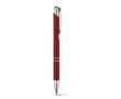 Metal ballpoint pen in many colours with black ink colour red
