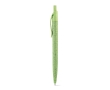 Eco ballpoint pen wheat straw with blue ink colour light-green