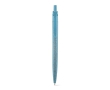 Eco ballpoint pen wheat straw with blue ink colour light blue