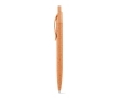 Eco ballpoint pen wheat straw with blue ink colour orange