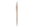 Eco ballpoint pen wheat straw with blue ink colour light wood