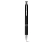 Pen made of plastic in many colours with blue ink, Aster Budget colour black
