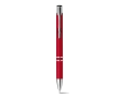 Pen made of plastic in many colours with blue ink, Aster Budget colour red
