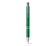 Pen made of plastic in many colours with blue ink, Aster Budget colour green