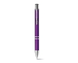 Pen made of plastic in many colours with blue ink, Aster Budget colour violet