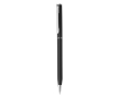 Rotatable metal ballpoint pen with blue ink colour black