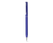Rotatable metal ballpoint pen with blue ink colour blue