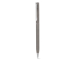 Rotatable metal ballpoint pen with blue ink colour titanium
