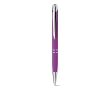 Ballpoint pen with a soft rubber surface colour violet