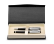 Metal ballpoint & rollerball pens in case colour silver