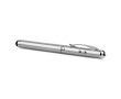 Ballpoint pen with laser pointer, stylus & LED light colour matt silver