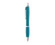 Wheat straw ballpoint pen in colours, blue ink colour light blue