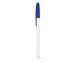 Ballpoint pen with white barrel and cap, Corvina colour blue