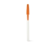 Ballpoint pen with white barrel and cap, Corvina colour orange