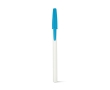 Ballpoint pen with white barrel and cap, Corvina colour light blue