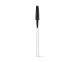 Ballpoint pen with white barrel and cap, Corvina colour black