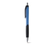 Two-tone plastic ballpoint pen with rubberised grip colour blue
