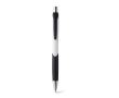 Two-tone plastic ballpoint pen with rubberised grip colour white