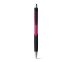 Two-tone plastic ballpoint pen with rubberised grip colour pink