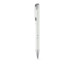 Aluminium ballpoint pen, click mechanism, blue ink colour ivory