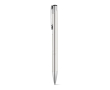 Aluminium ballpoint pen, click mechanism, blue ink colour silver