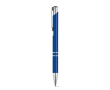 Aluminium ballpoint pen, click mechanism, blue ink colour royal blue