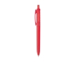 Eco pen made from recycled plastic with blue ink, Recyclo colour red