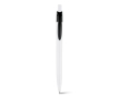 White ballpoint pen coloured clip black ink colour black