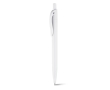 White ballpoint pen coloured clip black ink colour white